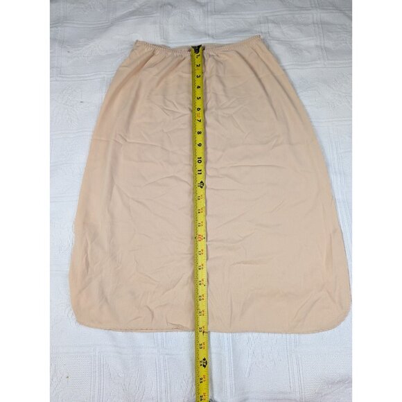 Vintage Vassarette Skirt Half Slip Women's Medium Beige side Slits - Picture 9 of 10